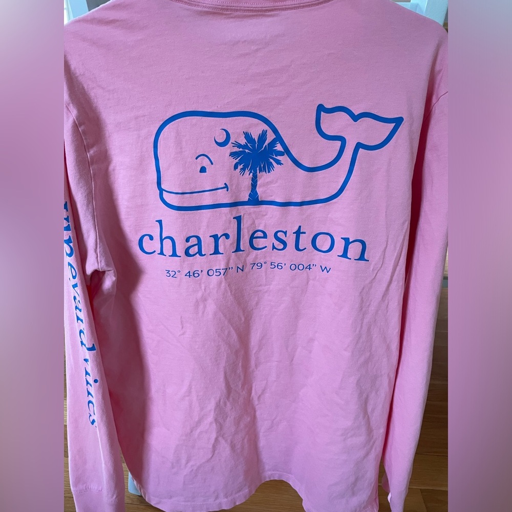 Vineyard Vines Pink Charleston Long Sleeve Shirt Men’s size medium